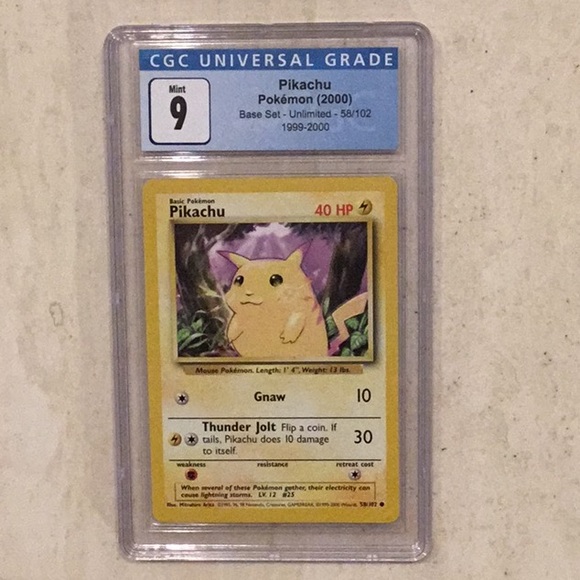 Pokemon Other - Pikachu Pokémon 4th Print 2000 58/102 CGC 9 Mint